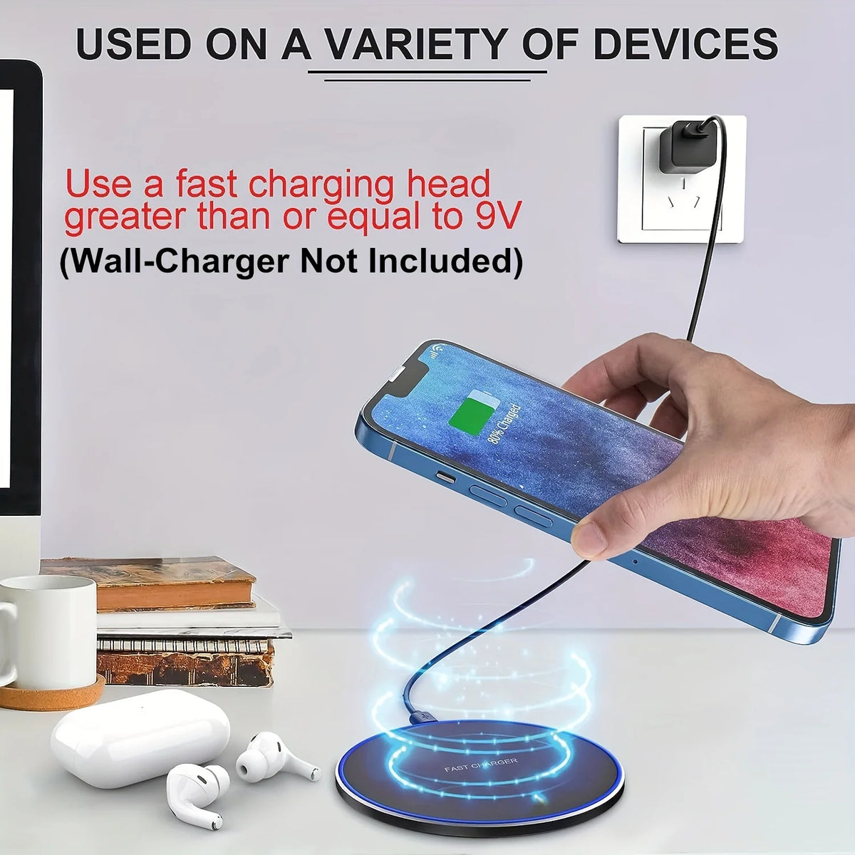 Chargeur Sans Fil Rapide Ultra-Fin