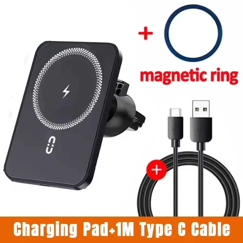 Support Voiture Magnétique avec Charge Sans Fil