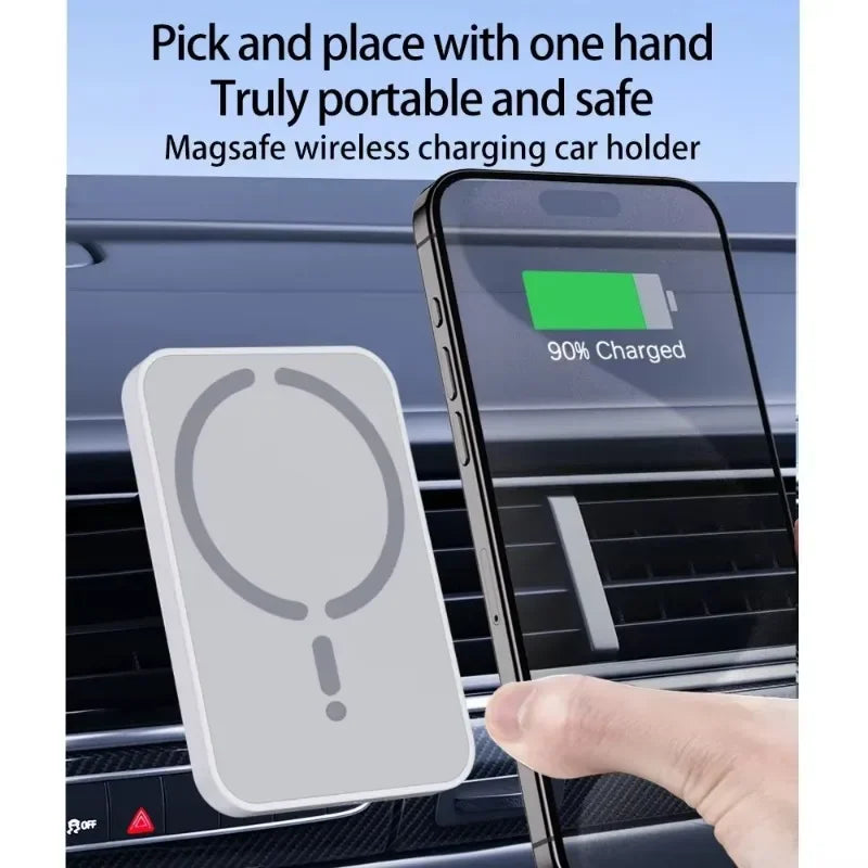 Support Voiture Magnétique avec Charge Sans Fil