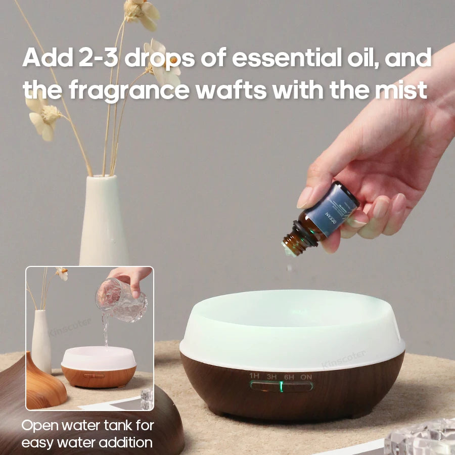 Diffuseur d'Huiles Essentielles Effet Bois