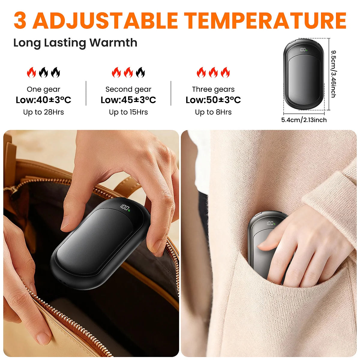 Chauffe-Mains Électriques Rechargeables – Lot de 2 ou 4