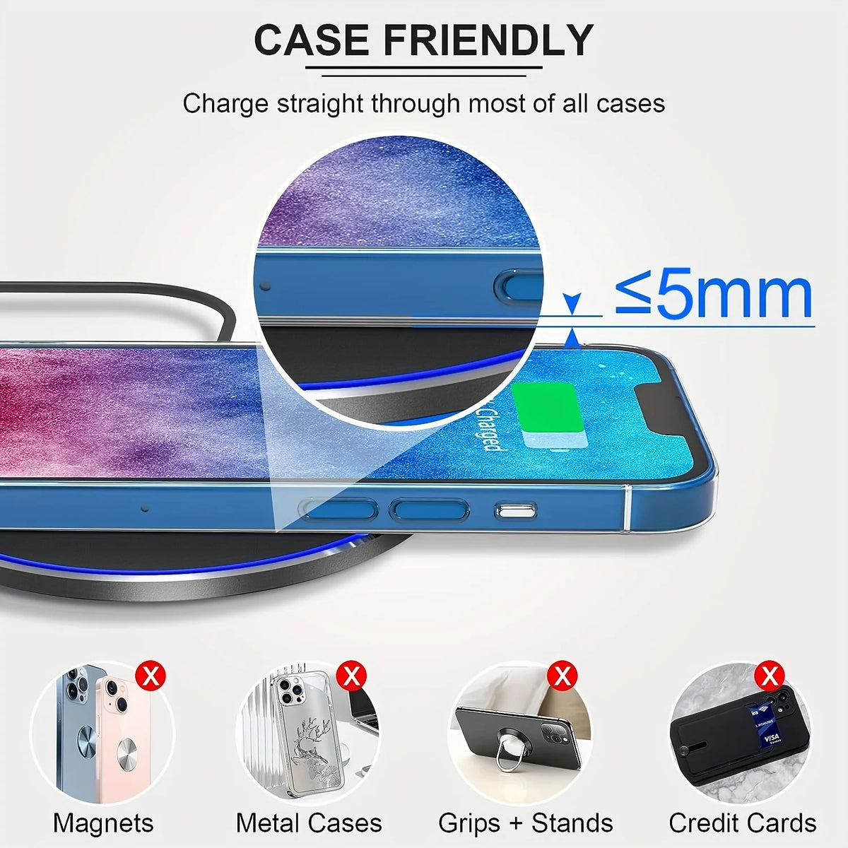 Chargeur Sans Fil Rapide Ultra-Fin