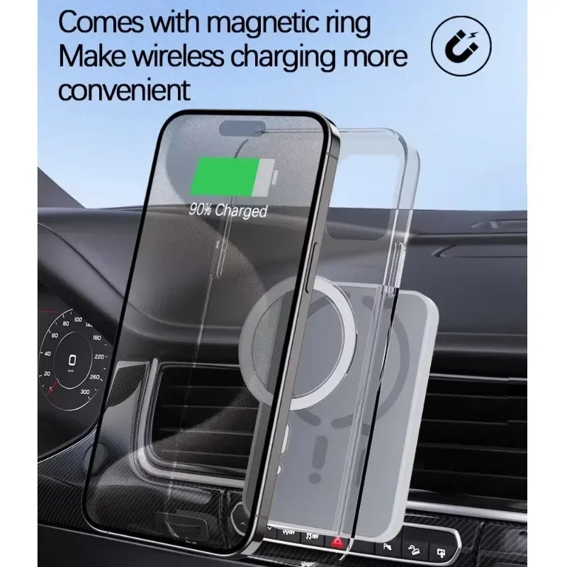 Support Voiture Magnétique avec Charge Sans Fil
