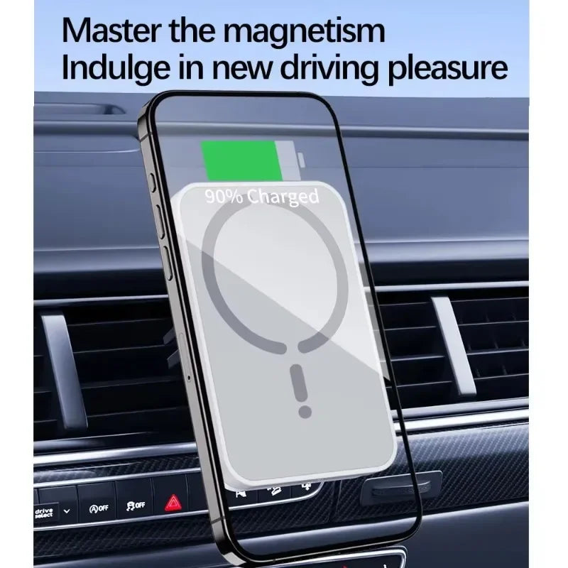 Support Voiture Magnétique avec Charge Sans Fil