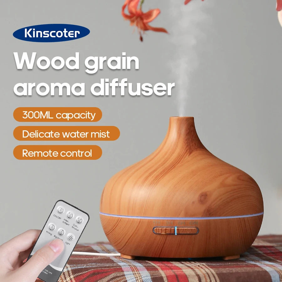 Diffuseur d'Huiles Essentielles Effet Bois
