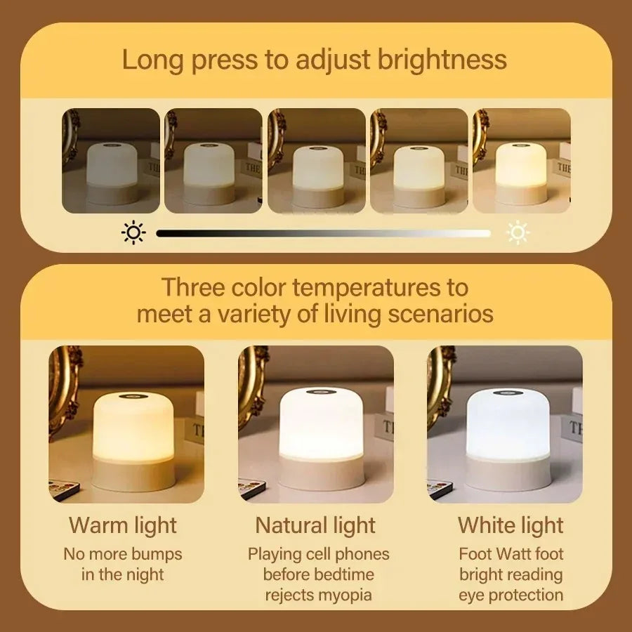 Lampe d'Ambiance Tactile Rechargeable